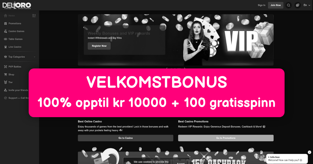 Del Oro Casino - Beste Online Slots i Norge